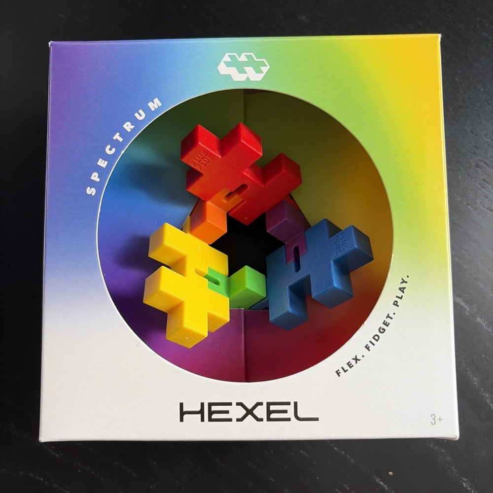 Plus Plus HEXEL Fidget Toy - Elastic 6-Piece Fidget Toys for Kids, Ideal Sensory
